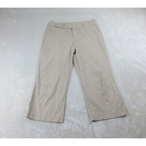 Patagonia Pants Womens‎ 14 Brown Tan Capri Organic Cotton Hiking Ladies 34X24*